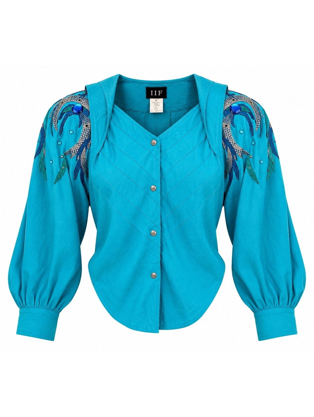 Vintage IIF Turquoise Embellished Statement